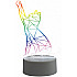 Интерьерная настольная лампа ULI-M501 RGB/3AAA CATTY/WHITE