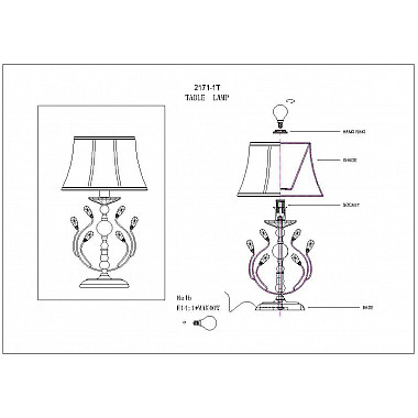Настольная лампа Favourite Glory 2171-1T