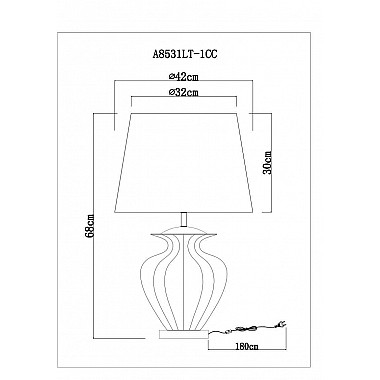 Настольная лампа Arte Lamp Sheldon A8532LT-1CC
