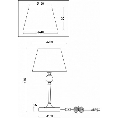 Интерьерная настольная лампа Rosemary FR5190TL-01BS1