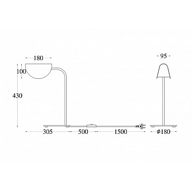 Интерьерная настольная лампа Mollis MOD126TL-01B