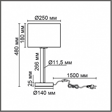 Интерьерная настольная лампа Nikki 8250/1T