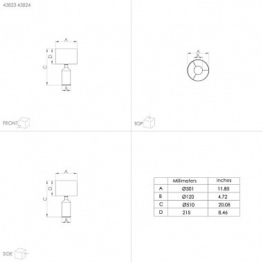 Интерьерная настольная лампа Vinoza 43824