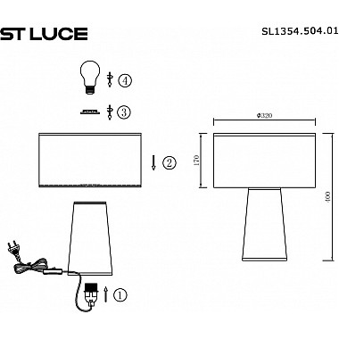 Интерьерная настольная лампа Jackie SL1354.504.01