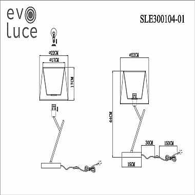 Настольная лампа Evoluce Denice SLE300104-01