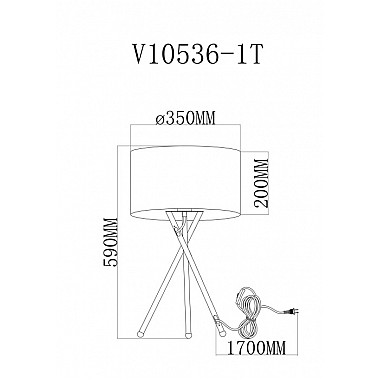 Интерьерная настольная лампа Palma V11598-1T