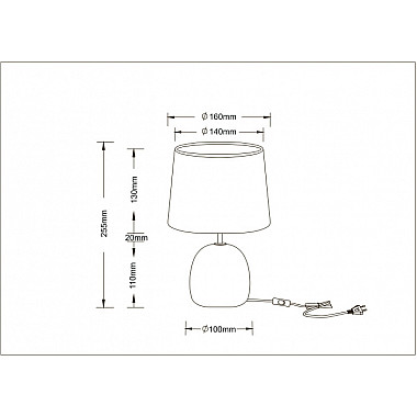 Интерьерная настольная лампа Titawin A5022LT-1GY