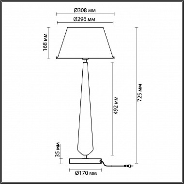 Настольная лампа Odeon Light Tower 4852/1T