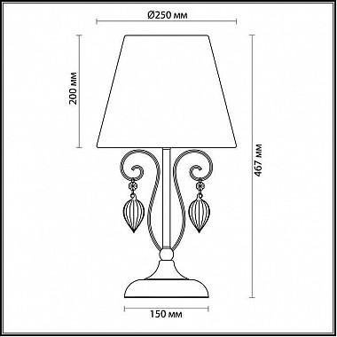Настольная лампа Odeon Light Niagara 3921/1T