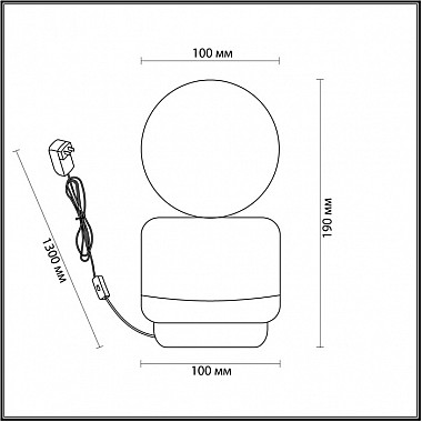 Интерьерная настольная лампа Himiko 5670/1T