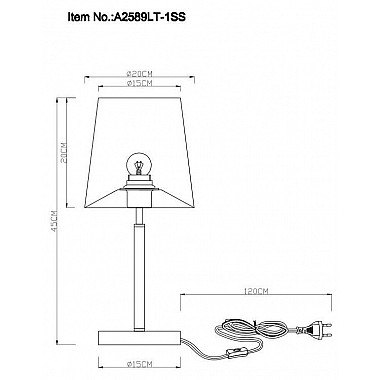 Настольная лампа Arte Lamp Rodos A2589LT-1SS