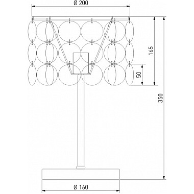 Интерьерная настольная лампа Sandra 208101 хром