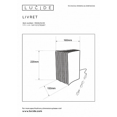 Интерьерная настольная лампа Extravaganza Livret 78596/01/30