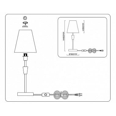 Интерьерная настольная лампа High Light LH75057