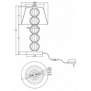 Интерьерная настольная лампа Amulet MOD555TL-L9CH5K