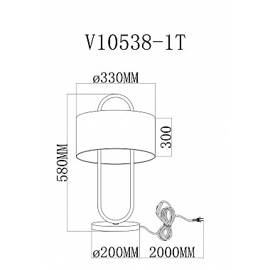 Интерьерная настольная лампа Palma V11599-1T