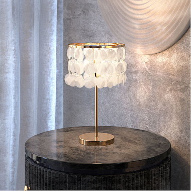 Интерьерная настольная лампа Sandra 208101 латунь/перламутр