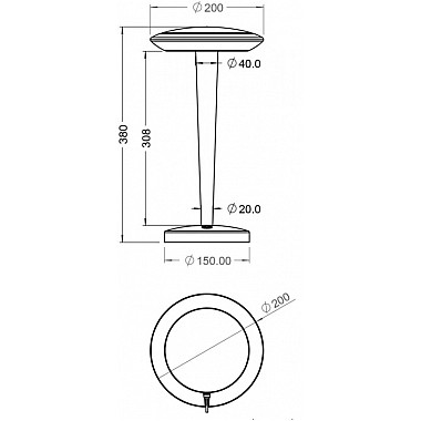 Интерьерная настольная лампа Bermuda 346018