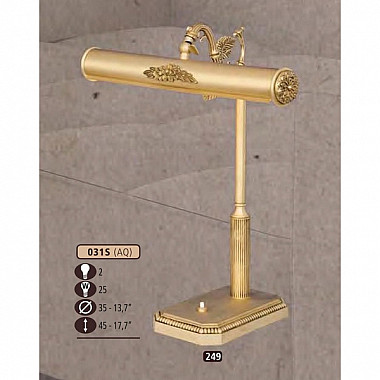 Интерьерная настольная лампа 031S 031S/2 AQ WITH ADORNMENTS