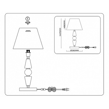 Интерьерная настольная лампа High Light LH75262
