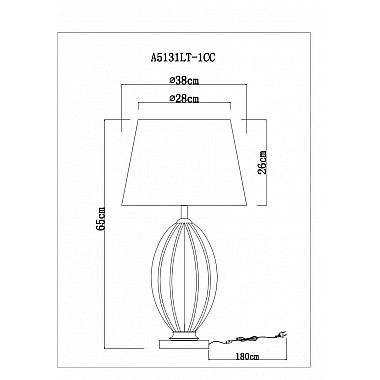 Настольная лампа Arte Lamp Beverly A5132LT-1CC