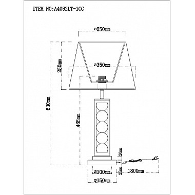 Интерьерная настольная лампа Jessica A4062LT-1CC