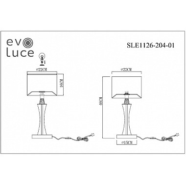 Интерьерная настольная лампа Cassia SLE1126-204-01
