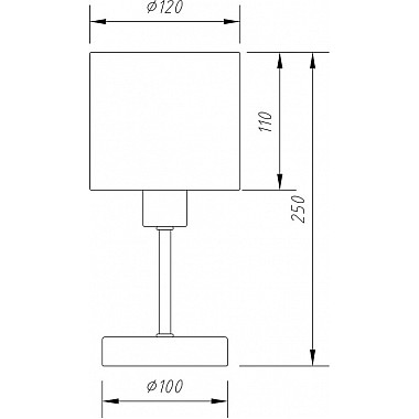 Интерьерная настольная лампа Denver 1109/1 Chrome/Beige