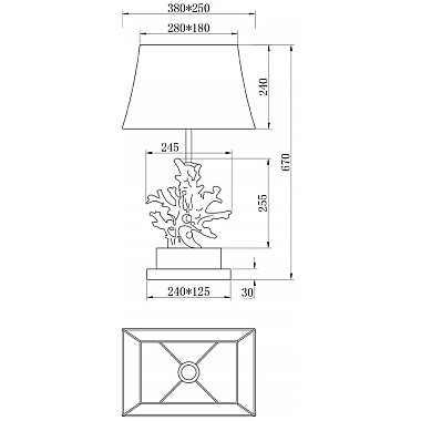 Интерьерная настольная лампа K2BT-1004