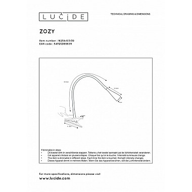 Интерьерная настольная лампа Zozy 18256/03/30
