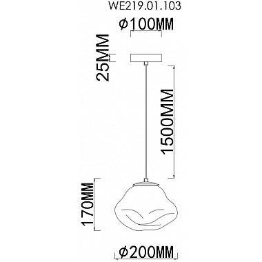 Подвесной светильник Isola WE219.01.103