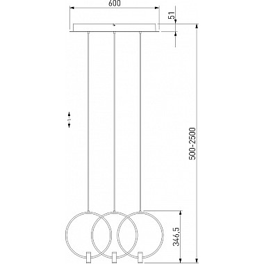 Подвесной светильник Layla 50257/3 LED черный