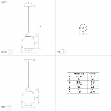 Подвесной светильник Sedbergh 43821