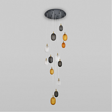 Подвесной светильник Pineapple 50266 дымчатый/прозрачный/янтарный