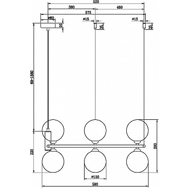 Подвесной светильник Ring MOD013PL-06BS1