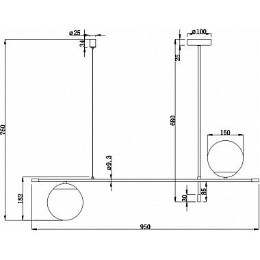 Подвесной светильник Nostalgia MOD048PL-02G