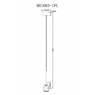 Подвесной светильник Kollins MR1063-1PL