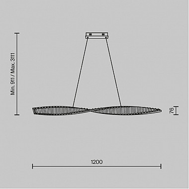 Подвесной светильник Krone P097PL-L36BS3K