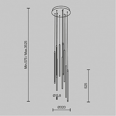 Подвесной светильник Light stick MOD236PL-L54B3K