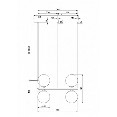 Подвесной светильник Ring MOD013PL-04BS