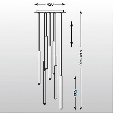 Подвесной светодиодный светильник Zumaline Loya P0461-09C-B5SB