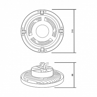 Подвесной светодиодный светильник Gauss Ufo 821536320