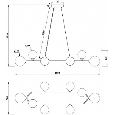Подвесной светильник Globos FR5222PL-08B1