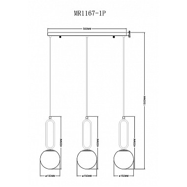 Подвесной светильник Pierre MR1168-3P