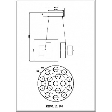 Подвесной светильник Paula WE157.16.103