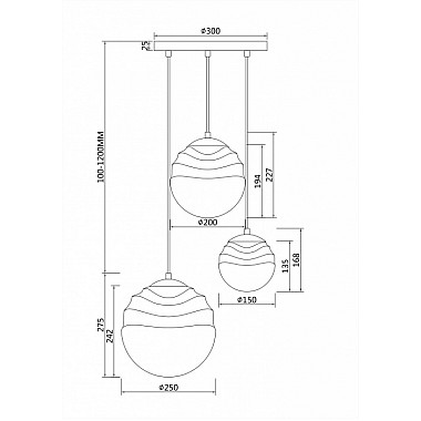 Подвесной светильник Vinare P074PL-03N