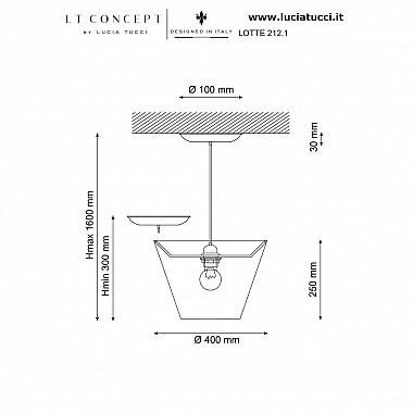 Подвесной светильник Lucia Tucci Lotte 212.1