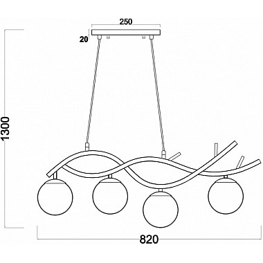 Подвесной светильник Rosella FR8014PL-04BS