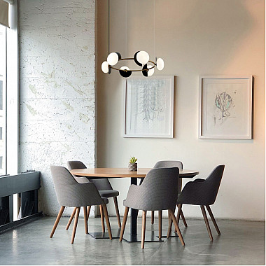 Подвесной светильник Moity 70150/6 черный/латунь Smart