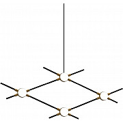 Подвесной светильник Molecular MD18001067-4A black/gold